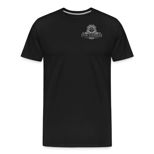 Herren Premium Bio T-Shirt - Front 04/3 - Schwarz